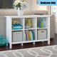 6-compartment Cubby Bookcase Modern Living Room Display Storage Organizer White