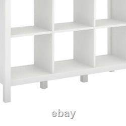 6-Compartment Cubby Bookcase Modern Living Room Display Storage Organizer White