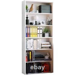 6 Shelf Bookcase Bookshelf Storage Display Organizer Tier Unit Bookshelves Wood