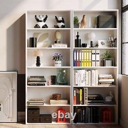6 Shelf Bookcase Bookshelf Storage Display Organizer Tier Unit Bookshelves Wood