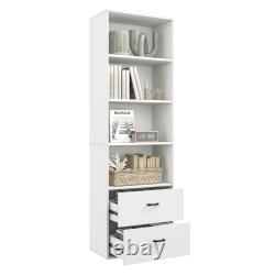 6-Tier 74 Tall Bookcase Bookshelf for Storing Displaying Favorite Books