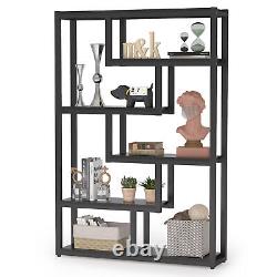 6-Tier Bookcase Etagere Bookshelf Freestanding Display Rack Open Storage Shelves