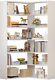 6-tier Industrial Corner Bookcase Storage Display For Living Room/home Office