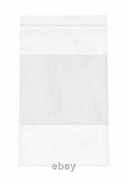 6 x 9 Zip Lock White Block 4 Mil Thick Resealable Transparent Bags 4000 Pieces