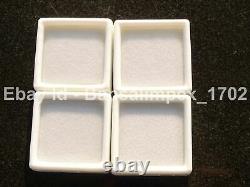 60 Pc 6 x 6 Cm White Gem Display plastic box Storage for Gems / Diamonds