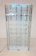 64 Tempered Glass Chrome Wine Storage Display Curio Cabinet With Led Lighting