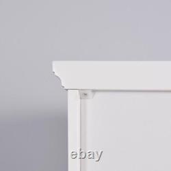 67H Bathroom Tall Floor Storage Cabinet Free Standing Shelving Display White