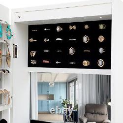 6LED Full Length Mirror Jewelry Cabinet Armoire Storage Organizer Free Standing