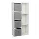 7 Cube Bookcase Shelving Display Storage Unit Cabinet Shelves With4 Non-woven Bins