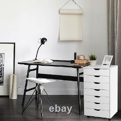 7 Drawer Dresser Chest Floor Storage Cabinet Display Organizer Home Wheels White