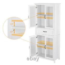 71 Floor Cupboard Storage Kitchen Pantry Cabinet Organizer Shelves with Drawer