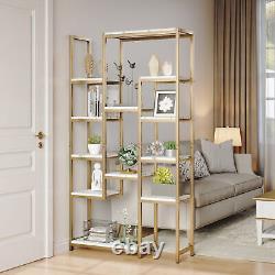 71 Tall Bookshelf Bookcase Open Display Shelves with 12 Unit Shelf Storage Rack