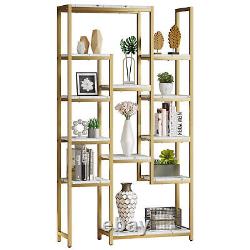 71 Tall Bookshelf Bookcase Open Display Shelves with 12 Unit Shelf Storage Rack