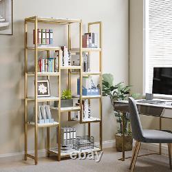 71 Tall Bookshelf Bookcase Open Display Shelves with 12 Unit Shelf Storage Rack