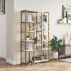 71 Tall Bookshelf Bookcase Open Display Shelves with 12 Unit Shelf Storage Rack