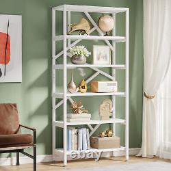 71 Tall Bookshelf Etagere Bookcase Freestanding Storage Shelf Open Display Rack