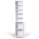 72h Bathroom Floor Storage Cabinet Simple Display Shelves Adjustable White