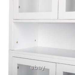 72in Floor Home Storage Cabinet Tall Pantry Kitchen with Large Space Organizer