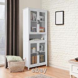 72in Tall Pantry Storage Cabinet Home Kitchen Organizer Office Bookcase 4 Door