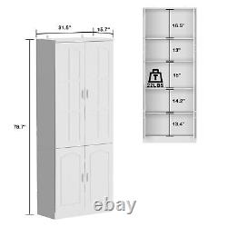 78''Modern Display Storage Cabinet 4 Door Cupboard Sideboard Buffet Larder Study