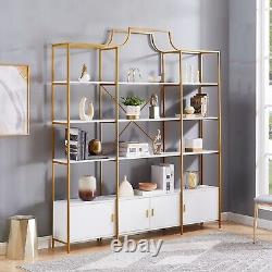 79 4 Tiers Home Office Bookcase Metal Bookshelf Storage Cabinet Display Shelf