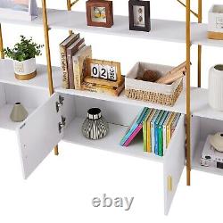 79 4 Tiers Home Office Bookcase Metal Bookshelf Storage Cabinet Display Shelf