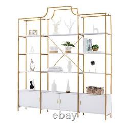 79 4 Tiers Home Office Bookcase Metal Bookshelf Storage Cabinet Display Shelf