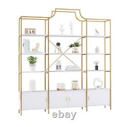 79 4 Tiers Home Office Bookcase Metal Bookshelf Storage Cabinet Display Shelf