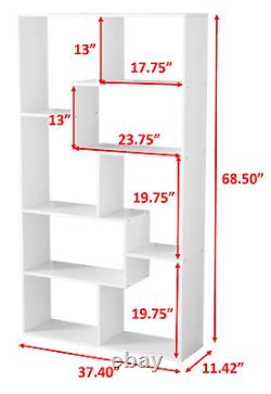 8 Cube Bookcase Storage Cabinet Display Shelving Storage Unit Shelf Organizer