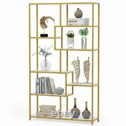8-Open Shelf Etagere Bookcase Modern Display Rack Home Office Storage Organizer