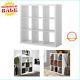 9-cube Storage Organizer Shelves For Displaying Books And More, White Texture