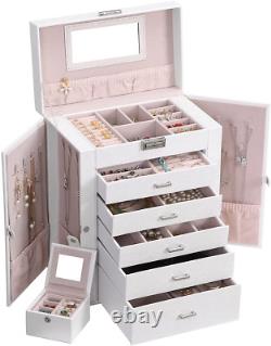 ANWBROAD 6 Tier Huge Jewelry Box Jewelry Organizer Box Display Storage Case Hold
