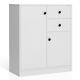 Accent Cabinet Sideboard Storage Entryway Display Drawer Cabinet White With 2-door