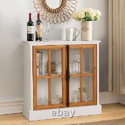 Accent Storage Cabinet Sideboard & Buffet Cabinet Decorative Display with 2 Doors