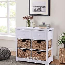 Accent Storage Cabinet Sideboard & Buffet Cabinet Decorative Display with Basket