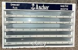 Anchor Steel Embroidery Floss 5 Drawer Store Display Storage Case Cabinet Sewing