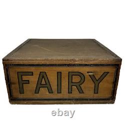 Antique Fairbank's Fairy Pure White Floating Soap Wood Box Country Store Display