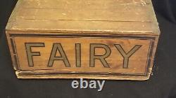 Antique Fairbank's Fairy Pure White Floating Soap Wood Box Country Store Display