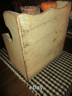 Antique Grungy White Paint General Store Display Cupboard Cabinet Primitive AAFA