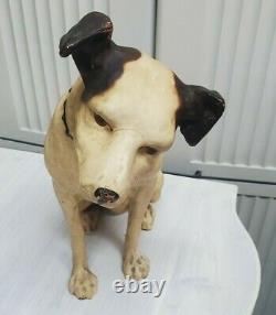 Antique Nipper Dog RCA Paper Mache Store Display Old King Cole Early 1900s 14