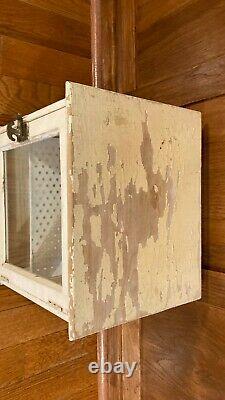 Antique Store Shop Display Counter Top Showcase Display Cabinet Painted Wood Bar
