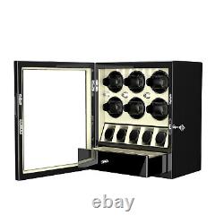 Automatic 2/4/6/8 Watch Winder Display Storage Case With 3/5/6 Storage Box LED