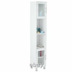 Bathroom 71 Tall Display Shelves Tower Simple Wooden Storage Cabinet Organizer