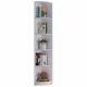 Benjara 11.5 Contemporary Wood Corner Display Cabinet With 5 Shelves In White