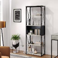 Bestier Industrial Bookshelf 5 Tier Bookcase Storage Display Shelves Organizer F