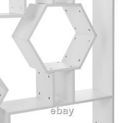 Bookcase Bookshelf Floor Display Rack Storage Wall Organizer Black/White