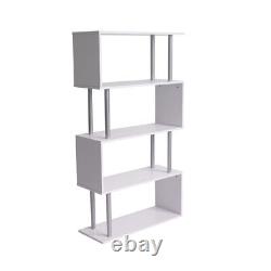 Bookcase Bookshelf Storage Z-Shelf Display S Shape design Unit Home Office