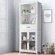 Bookcase Shelving Display Storage Bookshelf Cabinet With Middle Drawer Stand Rack