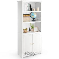 Bookcase Shelving Storage Wooden Cabinet Unit Freestanding Display Bookcase