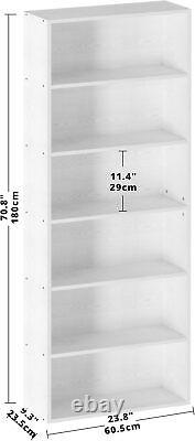 Bookshelves and Bookcases Floor Standing 6 Tiers Display Storage Shelves 70 in T